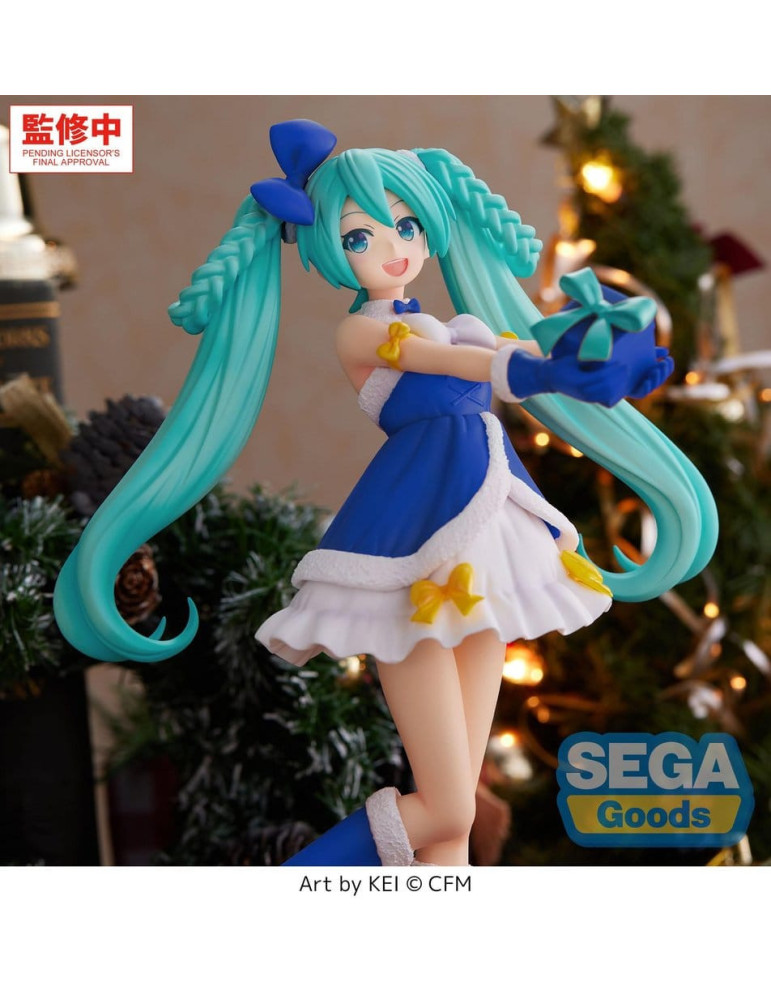 Character Vocal Series 01: Hatsune Miku figurine PVC High Premium Hatsune Miku Sapphire Christmas Ver. 21 cm Sega
