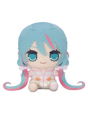 Hatsune Miku Kyurumaru Big peluche Rabbit Ear Hood Pajama 28 cm