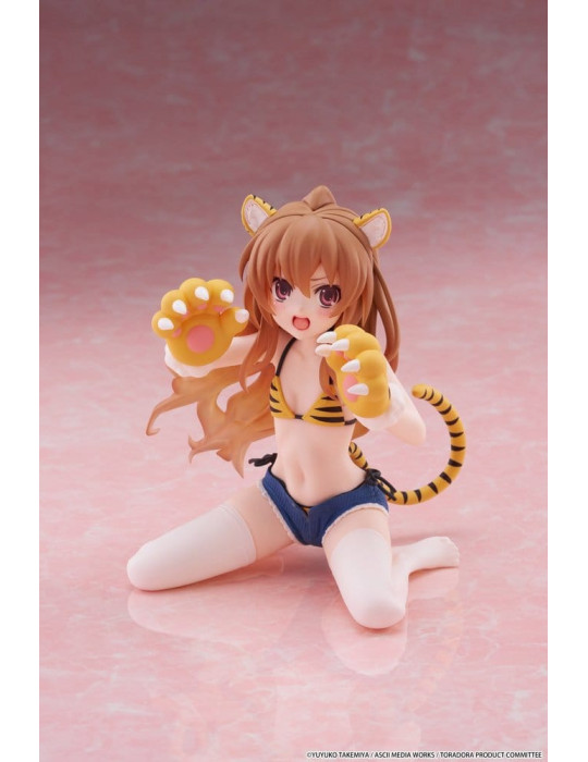 Toradora! Desktop Cute PVC Figure Taiga Aisaka (Tiger Costume Swimwear Ver.) 13 cm Taito