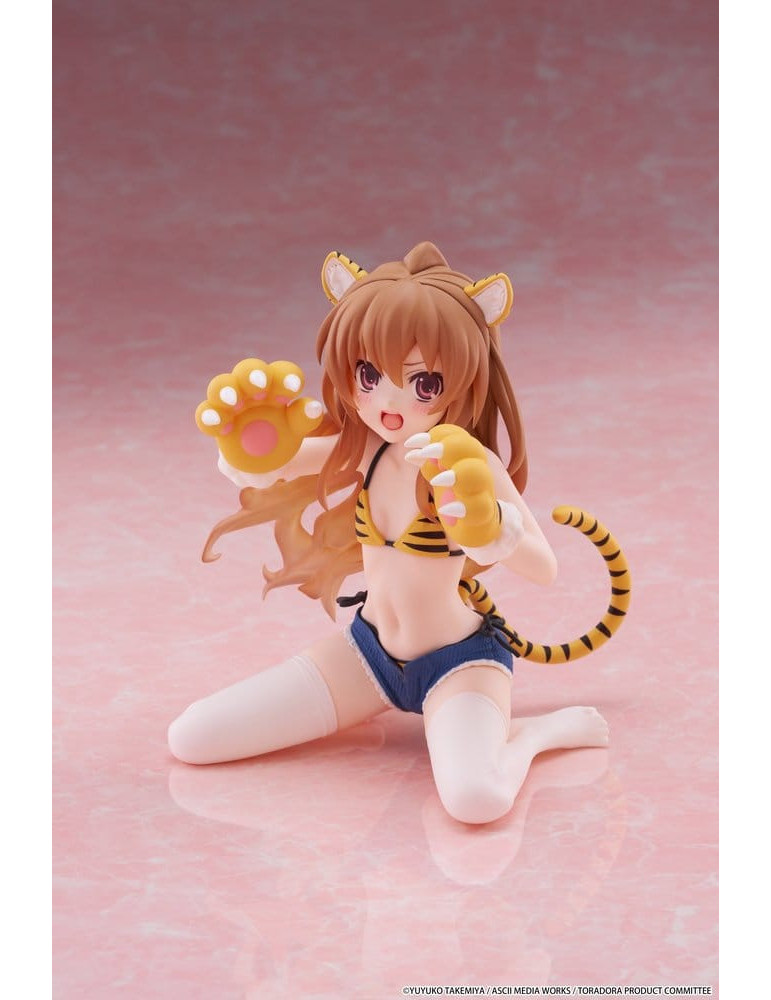 Toradora! Desktop Cute PVC Figure Taiga Aisaka (Tiger Costume Swimwear Ver.) 13 cm Taito