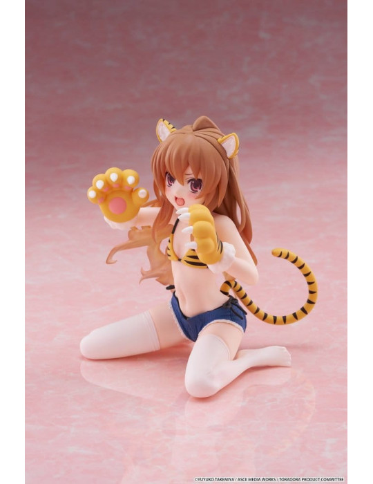 Toradora! Desktop Cute PVC Figure Taiga Aisaka (Tiger Costume Swimwear Ver.) 13 cm Taito