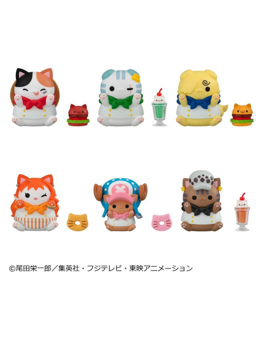 One Piece figurines mini Mega Cat Project NyanPieceNyan! Diner! 3 cm Megahouse