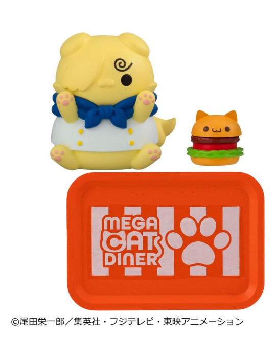 One Piece Mega Cat Project Mini Figures NyanPieceNyan! Diner! 3 cm Megahouse