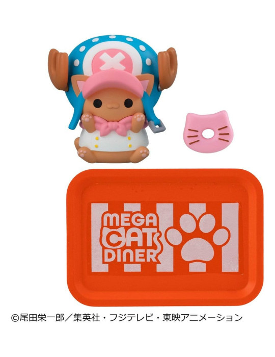 One Piece Mega Cat Project Mini Figures NyanPieceNyan! Diner! 3 cm Megahouse