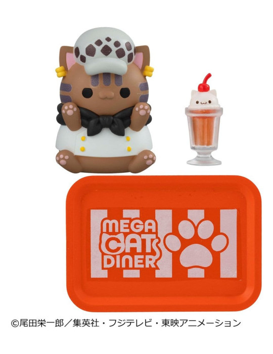 One Piece figurines mini Mega Cat Project NyanPieceNyan! Diner! 3 cm Megahouse