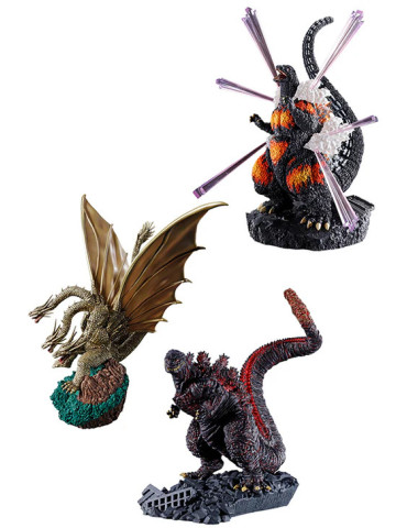 Godzilla Petitrama EX 01 Mini Figure Assortment (3) Megahouse