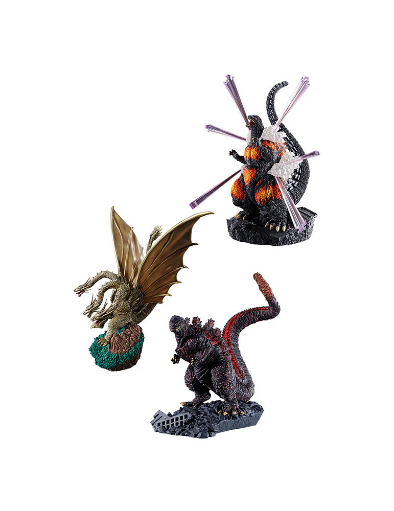 Godzilla Petitrama EX 01 Assortiment de Mini Figurines (3) Megahouse