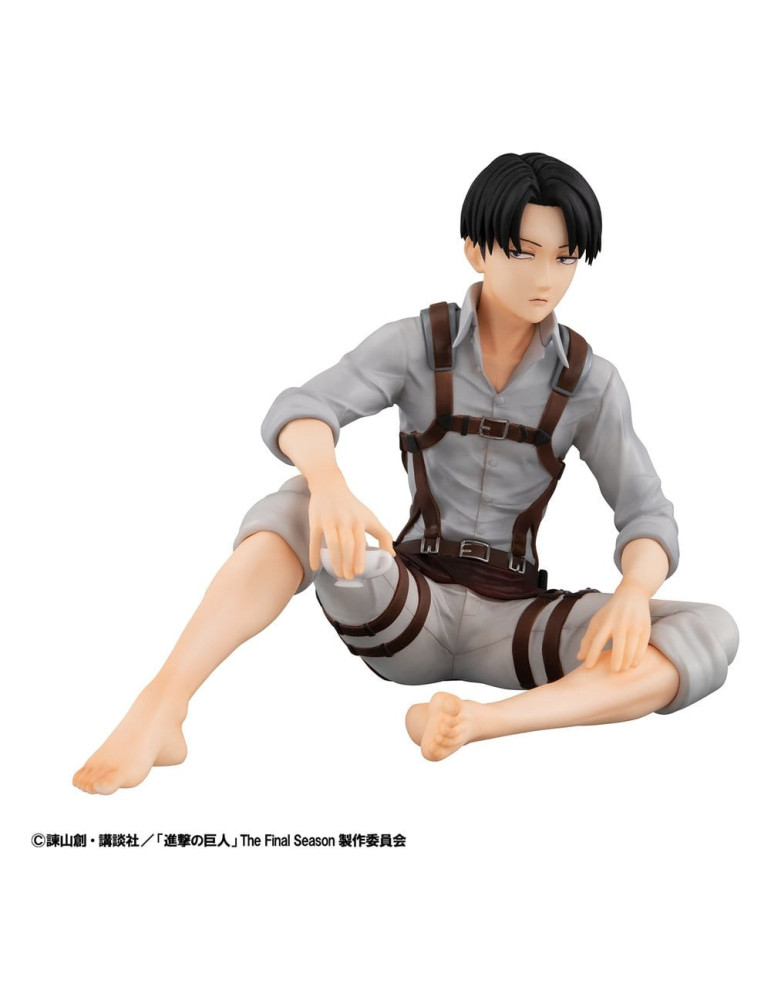 Attack on Titan figurine PVC G.E.M. Series Squad Captain Levi Palm Size 9 cm Megahouse