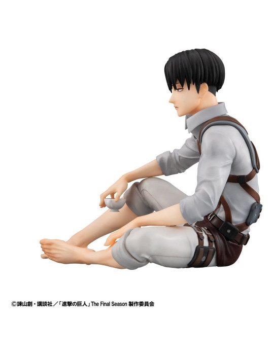 Attack on Titan figurine PVC G.E.M. Series Squad Captain Levi Palm Size 9 cm Megahouse