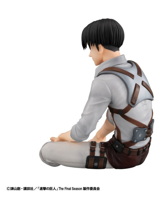 Attack on Titan figurine PVC G.E.M. Series Squad Captain Levi Palm Size 9 cm Megahouse
