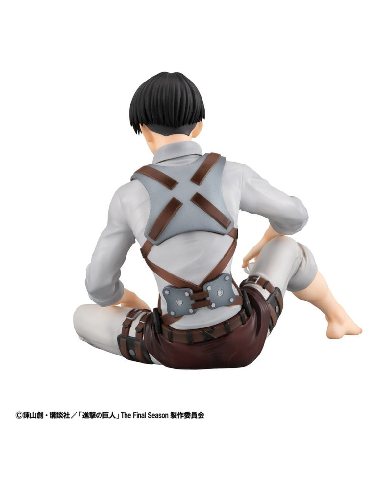 Attack on Titan figurine PVC G.E.M. Series Squad Captain Levi Palm Size 9 cm Megahouse