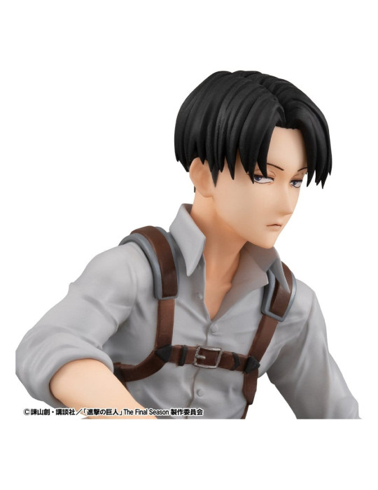 Attack on Titan figurine PVC G.E.M. Series Squad Captain Levi Palm Size 9 cm Megahouse