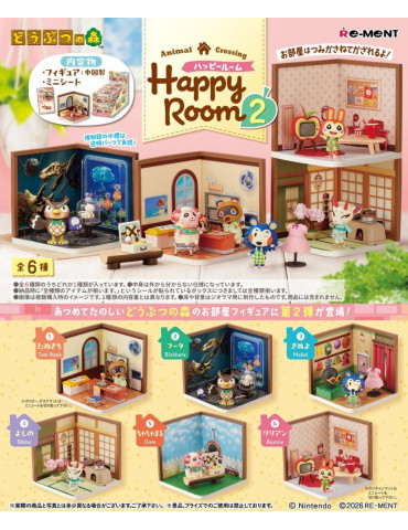 Animal Crossing Mini Figures Happy Room 2 Blind Box Display Re-Ment