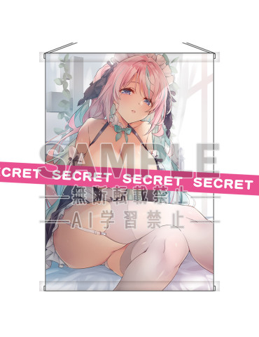 Moto4 Original Illustration Youen na Manazashi de Yuuwaku Shitekuru Kanojo X-rated Tapestry
