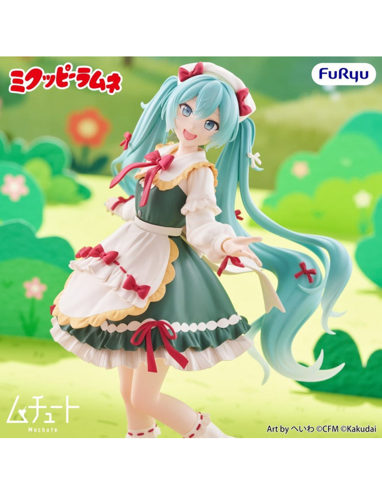 Hatsune Miku x Kuppi Ramune figurine PVC Muchute Mikuppy Ramune Ver. 18 cm Furyu