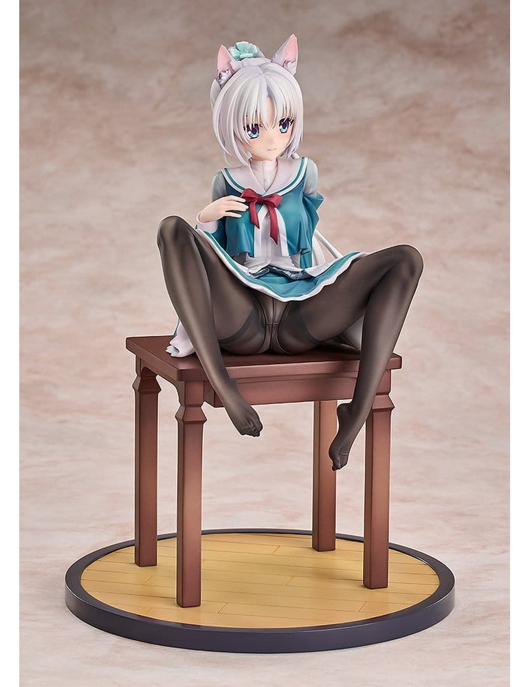 Senren*Banka PVC Figure 1/7 Yoshino Tomotake Animal Ears School Uniform Ver. 21 cm Luminous Box