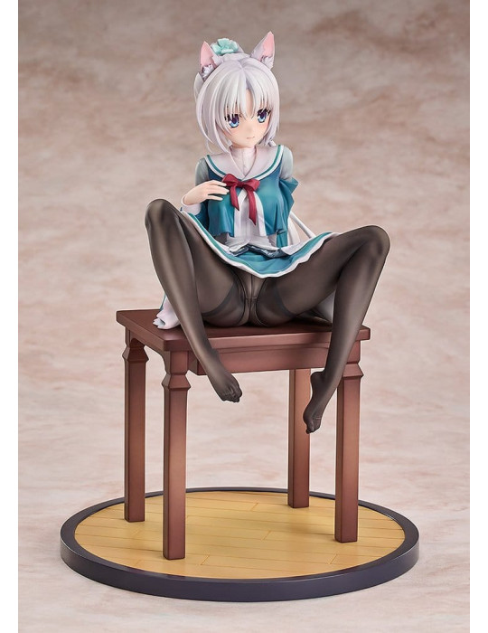Senren*Banka PVC Figure 1/7 Yoshino Tomotake Animal Ears School Uniform Ver. 21 cm Luminous Box