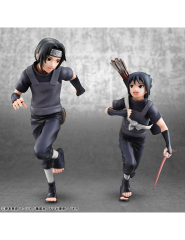 Naruto Shippuden pack 2 figurines PVC G.E.M. Series Itachi Uchiha & Sasuke (Repeat) Megahouse