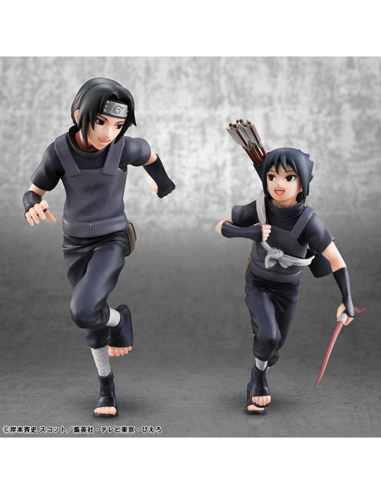 Naruto Shippuden pack 2 figurines PVC G.E.M. Series Itachi Uchiha & Sasuke (Repeat) Megahouse