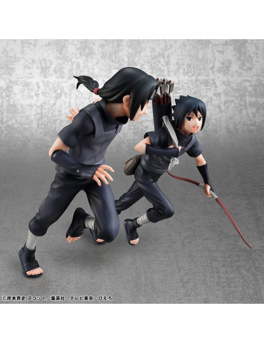 Naruto Shippuden pack 2 figurines PVC G.E.M. Series Itachi Uchiha & Sasuke (Repeat) Megahouse