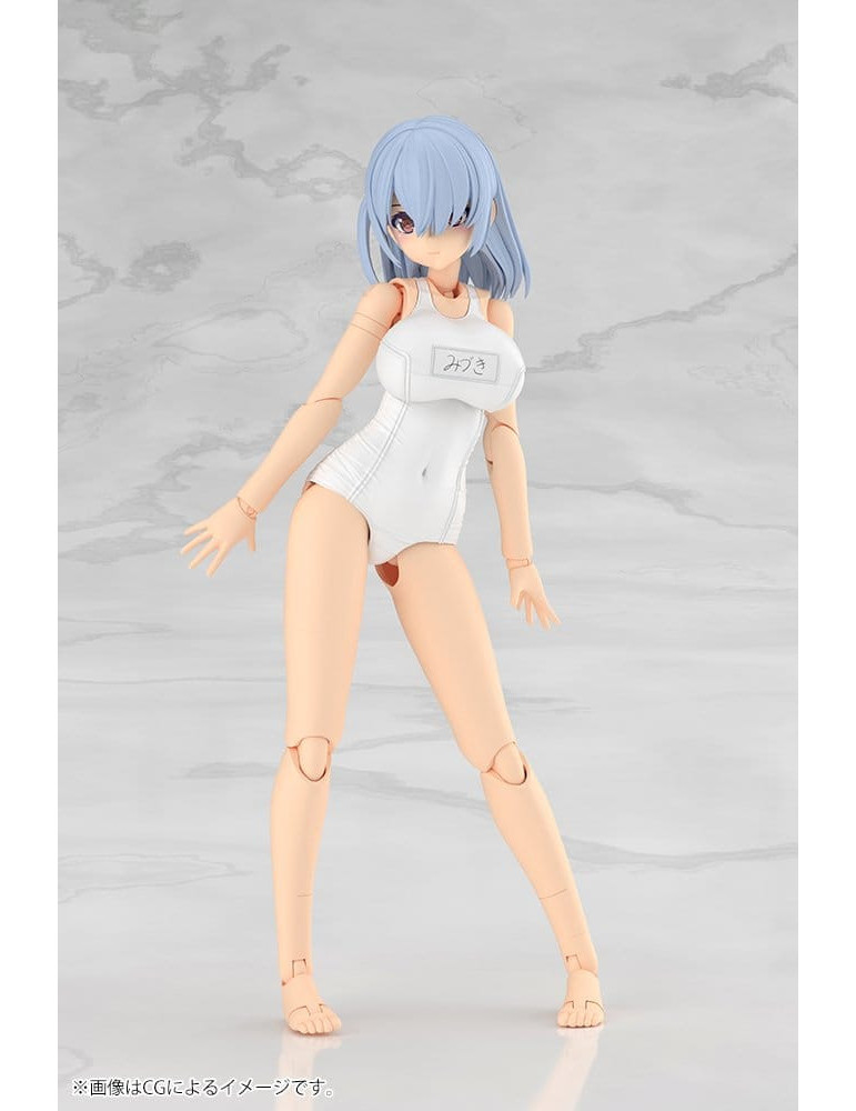 Frame Arms Girl Plastic Model Kit Mizuki School Swimsuits White Ver. 16 cm Kotobukiya