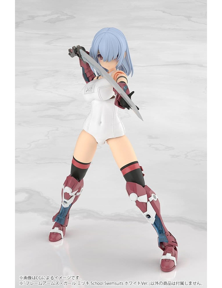 Frame Arms Girl Plastic Model Kit Mizuki School Swimsuits White Ver. 16 cm Kotobukiya
