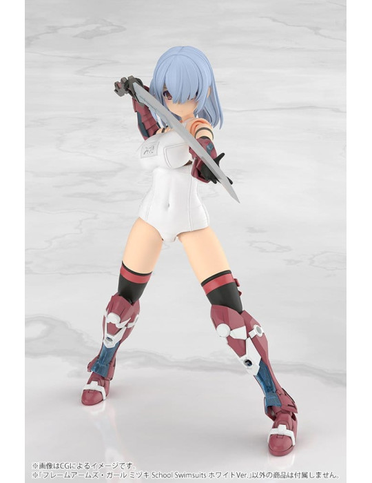 Frame Arms Girl Plastic Model Kit Mizuki School Swimsuits White Ver. 16 cm Kotobukiya