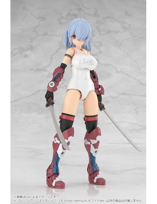 Frame Arms Girl Plastic Model Kit Mizuki School Swimsuits White Ver. 16 cm Kotobukiya