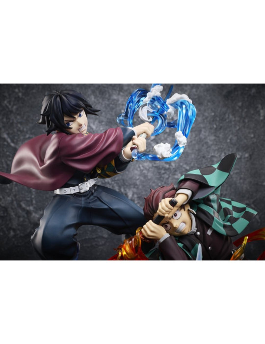 Demon Slayer: Kimetsu no Yaiba figurine PVC Tanjiro Kamado & Giyu Tomioka & Akaza 13 cm Aniplex