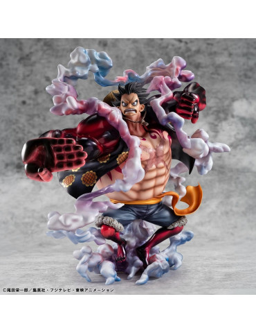One Piece figurine PVC Portrait.Of.Pirates SA-Maximum Monkey D. Luffy Gear 4 Bounce-Man 10th Limited Ver. 30 cm Megahouse