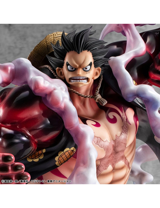One Piece figurine PVC Portrait.Of.Pirates SA-Maximum Monkey D. Luffy Gear 4 Bounce-Man 10th Limited Ver. 30 cm Megahouse