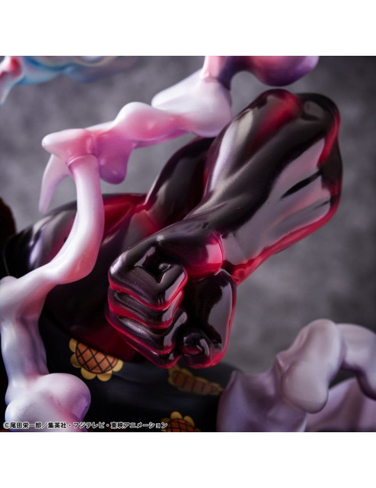 One Piece figurine PVC Portrait.Of.Pirates SA-Maximum Monkey D. Luffy Gear 4 Bounce-Man 10th Limited Ver. 30 cm Megahouse
