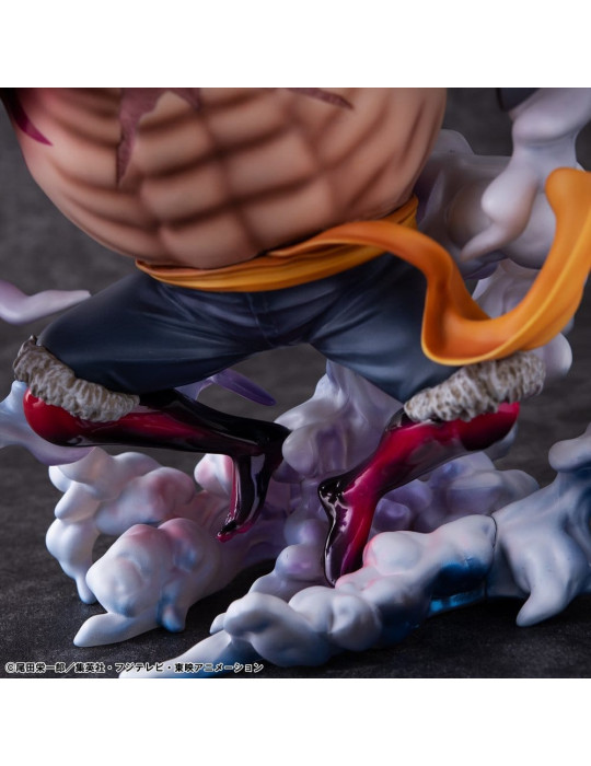 One Piece figurine PVC Portrait.Of.Pirates SA-Maximum Monkey D. Luffy Gear 4 Bounce-Man 10th Limited Ver. 30 cm Megahouse