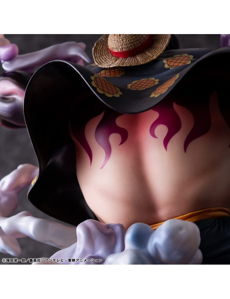 One Piece figurine PVC Portrait.Of.Pirates SA-Maximum Monkey D. Luffy Gear 4 Bounce-Man 10th Limited Ver. 30 cm Megahouse