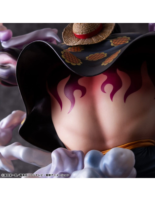 One Piece Portrait.Of.Pirates SA-Maximum PVC Figure Monkey D. Luffy Gear 4 Bounce-Man 10th Limited Ver. 30 cm Megahouse