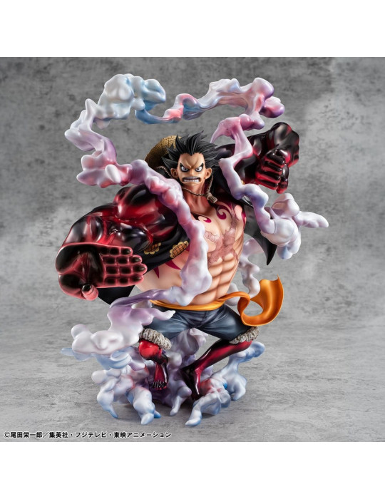 One Piece figurine PVC Portrait.Of.Pirates SA-Maximum Monkey D. Luffy Gear 4 Bounce-Man 10th Limited Ver. 30 cm Megahouse