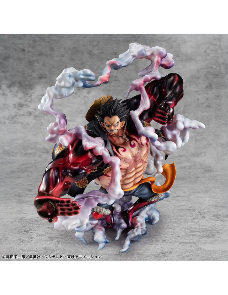One Piece Portrait.Of.Pirates SA-Maximum PVC Figure Monkey D. Luffy Gear 4 Bounce-Man 10th Limited Ver. 30 cm Megahouse