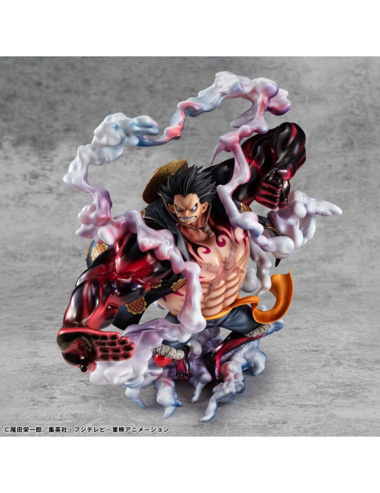 One Piece figurine PVC Portrait.Of.Pirates SA-Maximum Monkey D. Luffy Gear 4 Bounce-Man 10th Limited Ver. 30 cm Megahouse