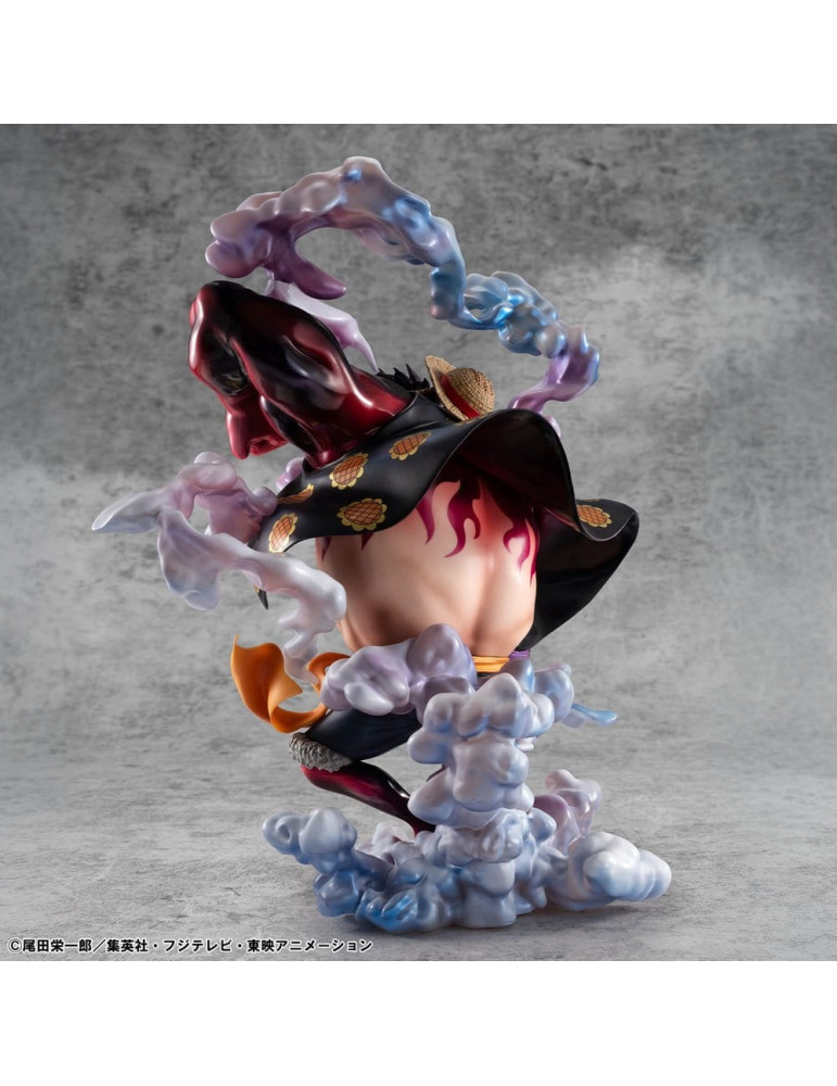 One Piece figurine PVC Portrait.Of.Pirates SA-Maximum Monkey D. Luffy Gear 4 Bounce-Man 10th Limited Ver. 30 cm Megahouse
