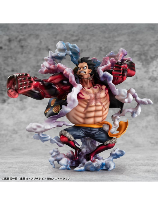 One Piece Portrait.Of.Pirates SA-Maximum PVC Figure Monkey D. Luffy Gear 4 Bounce-Man 10th Limited Ver. 30 cm Megahouse