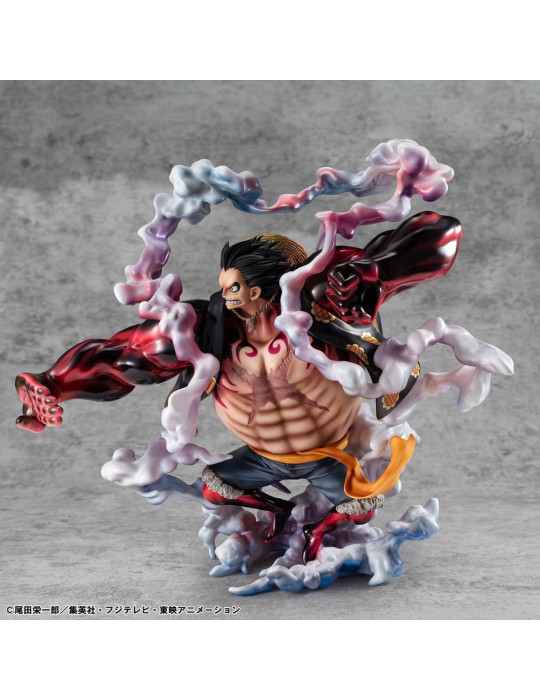 One Piece figurine PVC Portrait.Of.Pirates SA-Maximum Monkey D. Luffy Gear 4 Bounce-Man 10th Limited Ver. 30 cm Megahouse