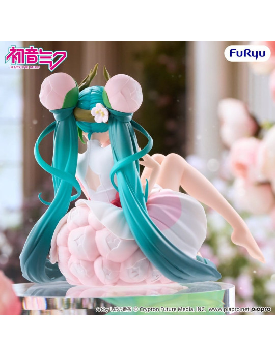 Hatsune Miku Noodle Stopper PVC Figure Flower Fairy White Plum Blossom 13 cm Furyu