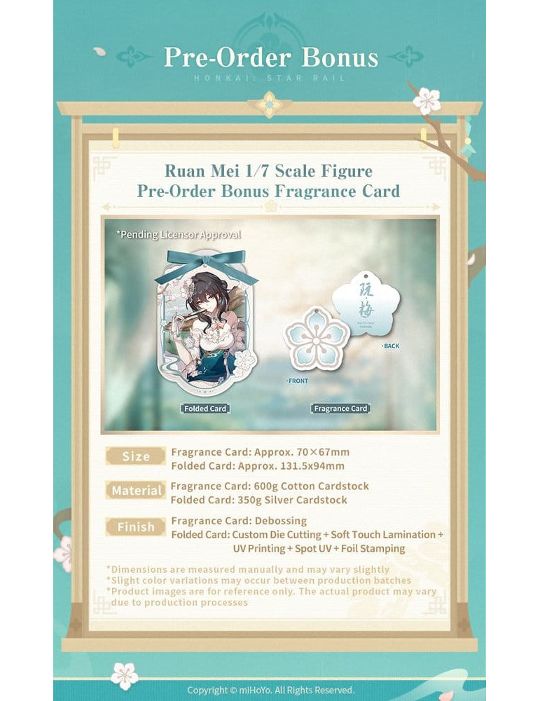 Honkai: Star Rail figurine PVC 1/7 Ruan Mei Plumblossom Letter Ver. With Bonus 18 cm Myethos