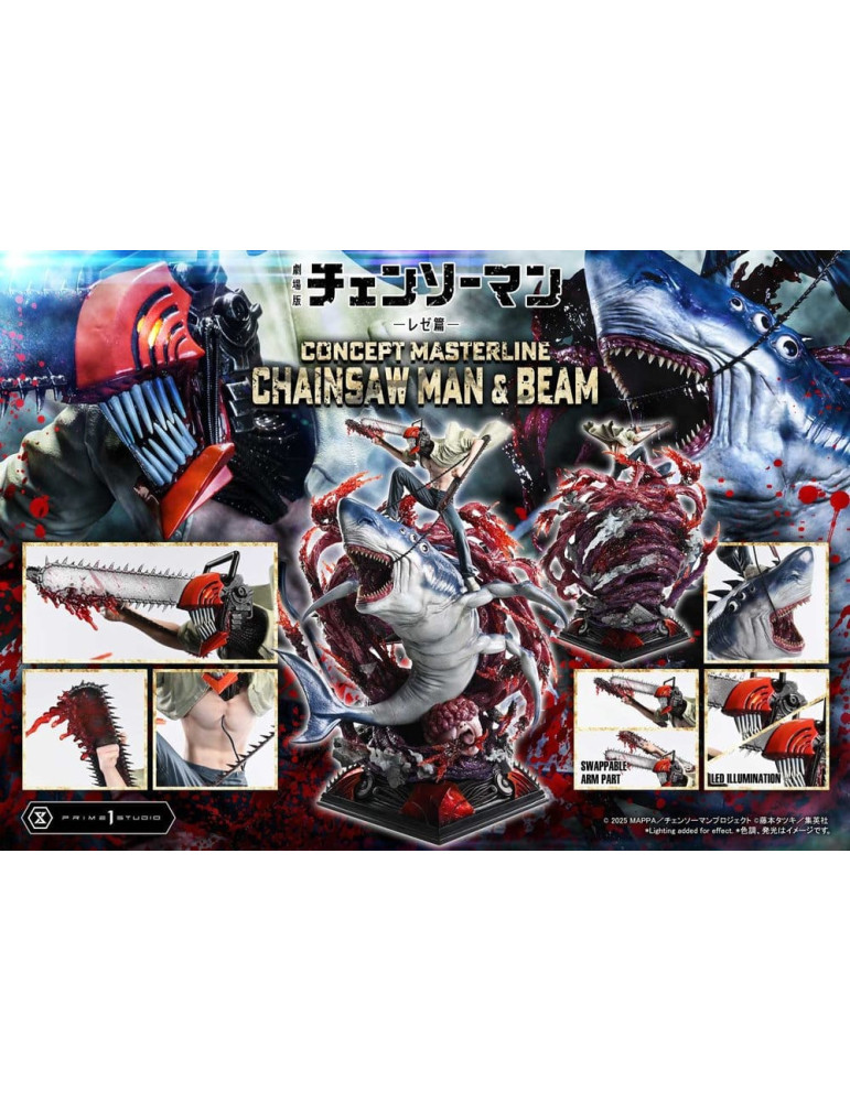Chainsaw Man Concept Masterline Series Statue 1/6 Chainsaw Man & Beam Bonus Version 73 cm Prime 1 Studio