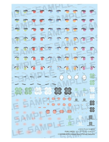 Megami Device M.S.G. Plastic Model Kit 1/1 Puni Mofu Lin Eye Decal Set Kotobukiya