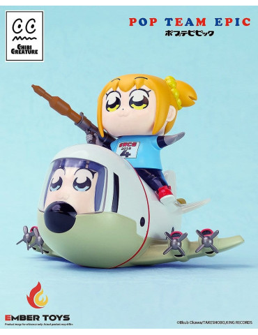 Pop Team Epic Chibi Creature Vinyl Figures 2-Pack POPUKO & PIPIMI: Skeleton Competition Ver. Ember Toys