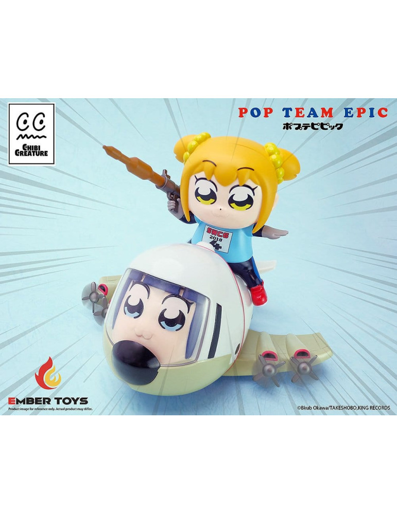 Pop Team Epic Chibi Creature Vinyl Figures 2-Pack POPUKO & PIPIMI: Skeleton Competition Ver. Ember Toys