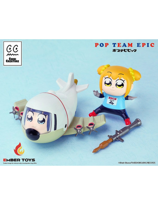 Pop Team Epic Chibi Creature Vinyl Figures 2-Pack POPUKO & PIPIMI: Skeleton Competition Ver. Ember Toys