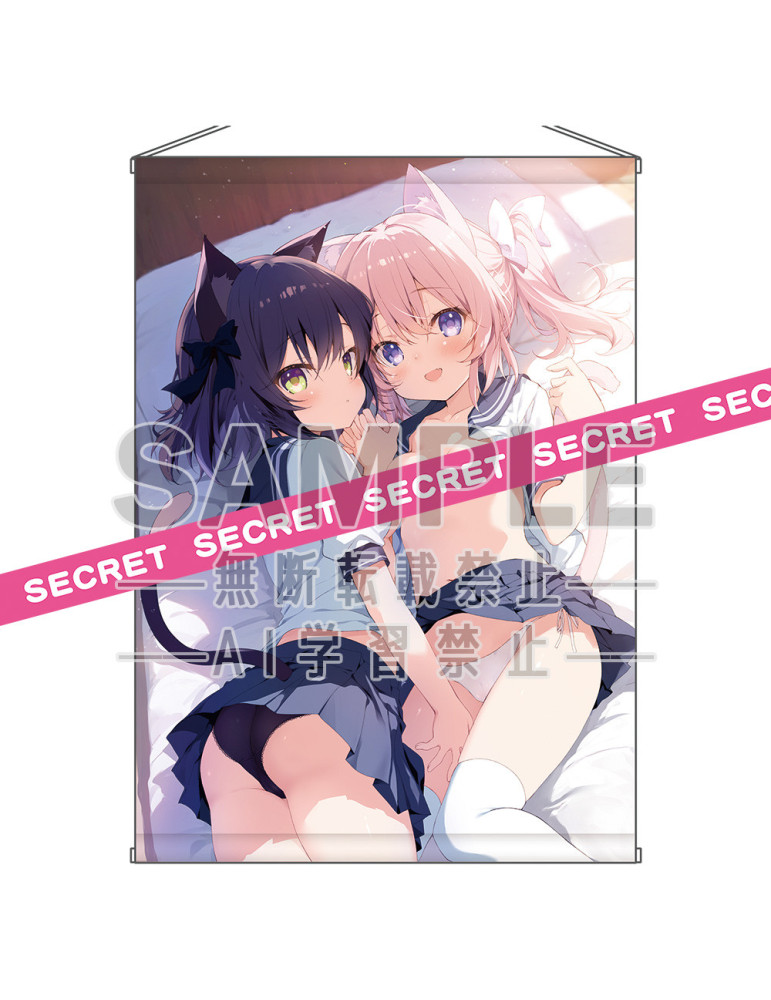 DENGEKI MOEOH October 2026 Issue Chikotam Original Illustration Nakayoshi Cat Ears Girls X-rated Tapestry School Uniform Ver.