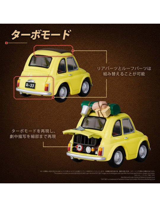 Lupin the Third: The Castle of Cagliostro Q Village PVC Figure QV-08 Fiat 500 8 cm Takara Tomy